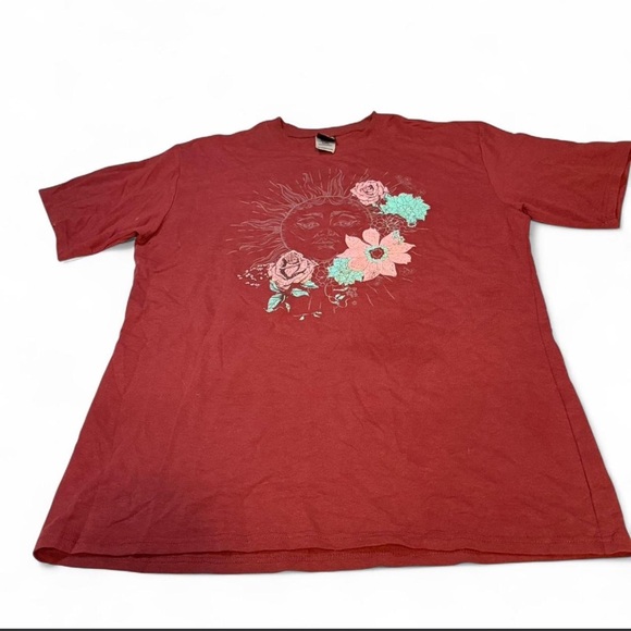 Modern Lux Tops - Modern Lux Deep Red Crewneck Tee